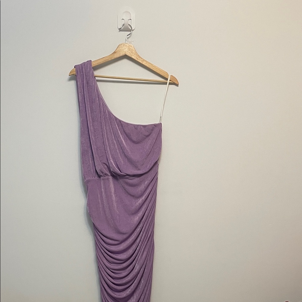 Elegant Purple One-Shoulder Dress